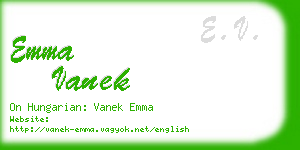 emma vanek business card